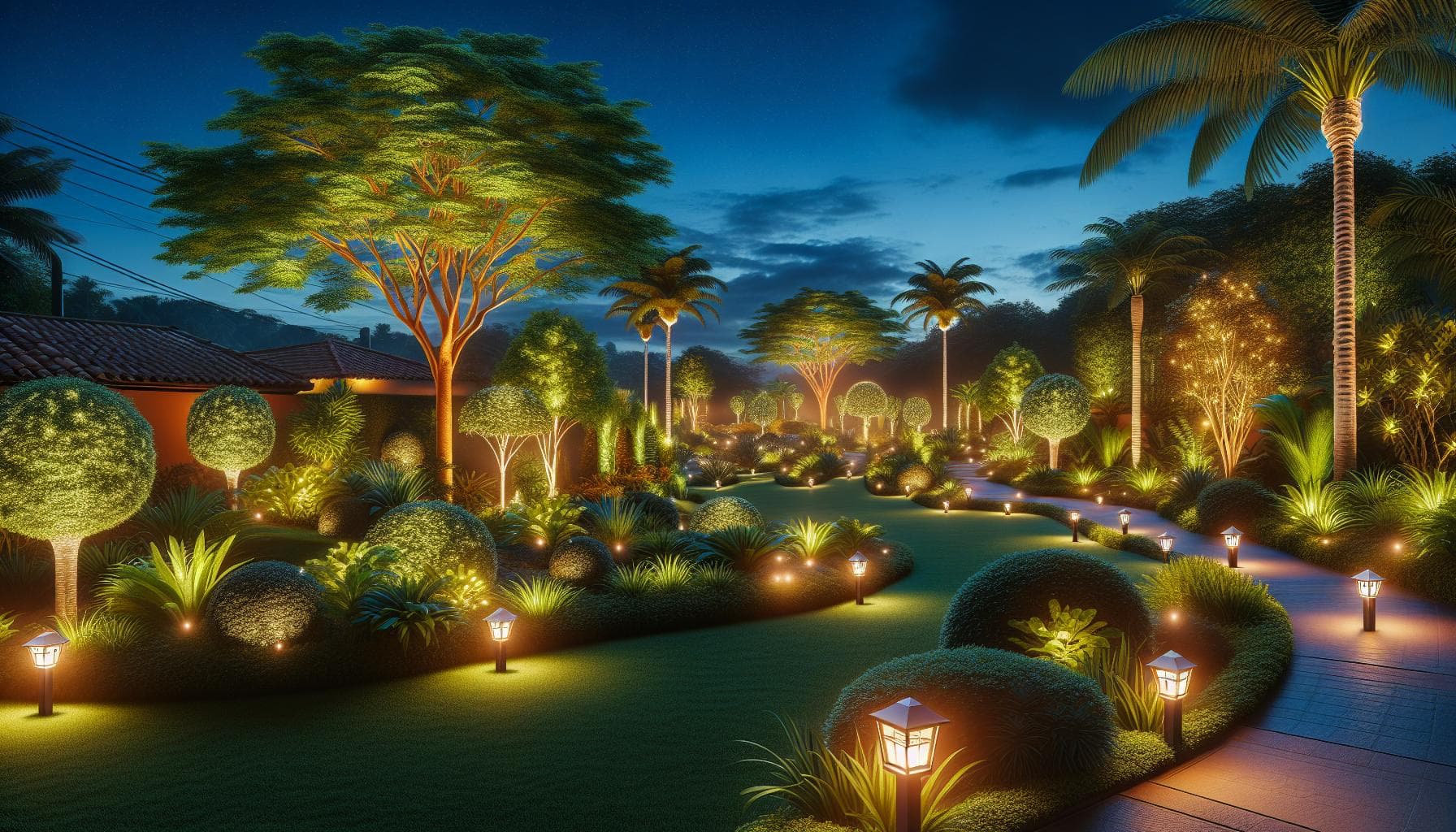 Como Dimensionar Luz para Iluminação de Jardim: Guia Prático 2025
